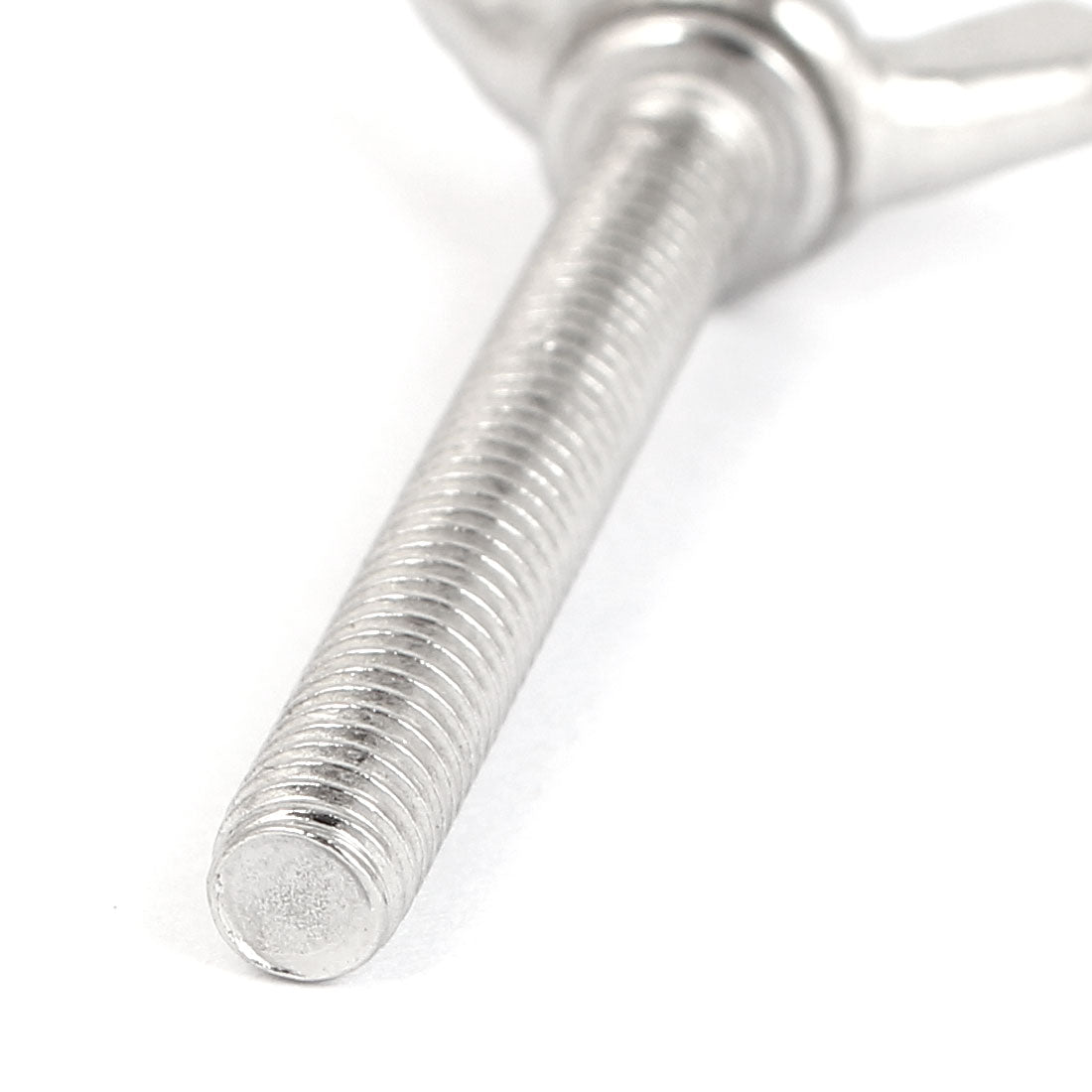 Harfington 304 Stainless Steel Butterfly Screw Wing Bolt Silver Tone M6 x 45mm 1mm Pitch 5pcs