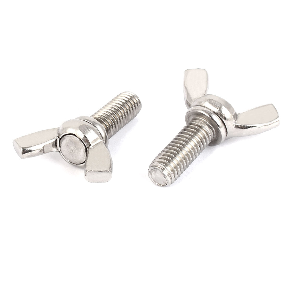 Harfington 304 Stainless Steel Wing Bolt Butterfly Screw Fastener M8 x 20mm Thread 5pcs