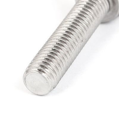 Harfington 304 Stainless Steel Butterfly Wing Nut Screw Metric M8 1.25mm Pitch 5pcs