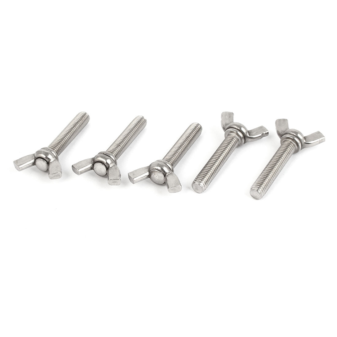 Harfington 304 Stainless Steel Wing Butterfly Thumb Screw Metric M8 5pcs