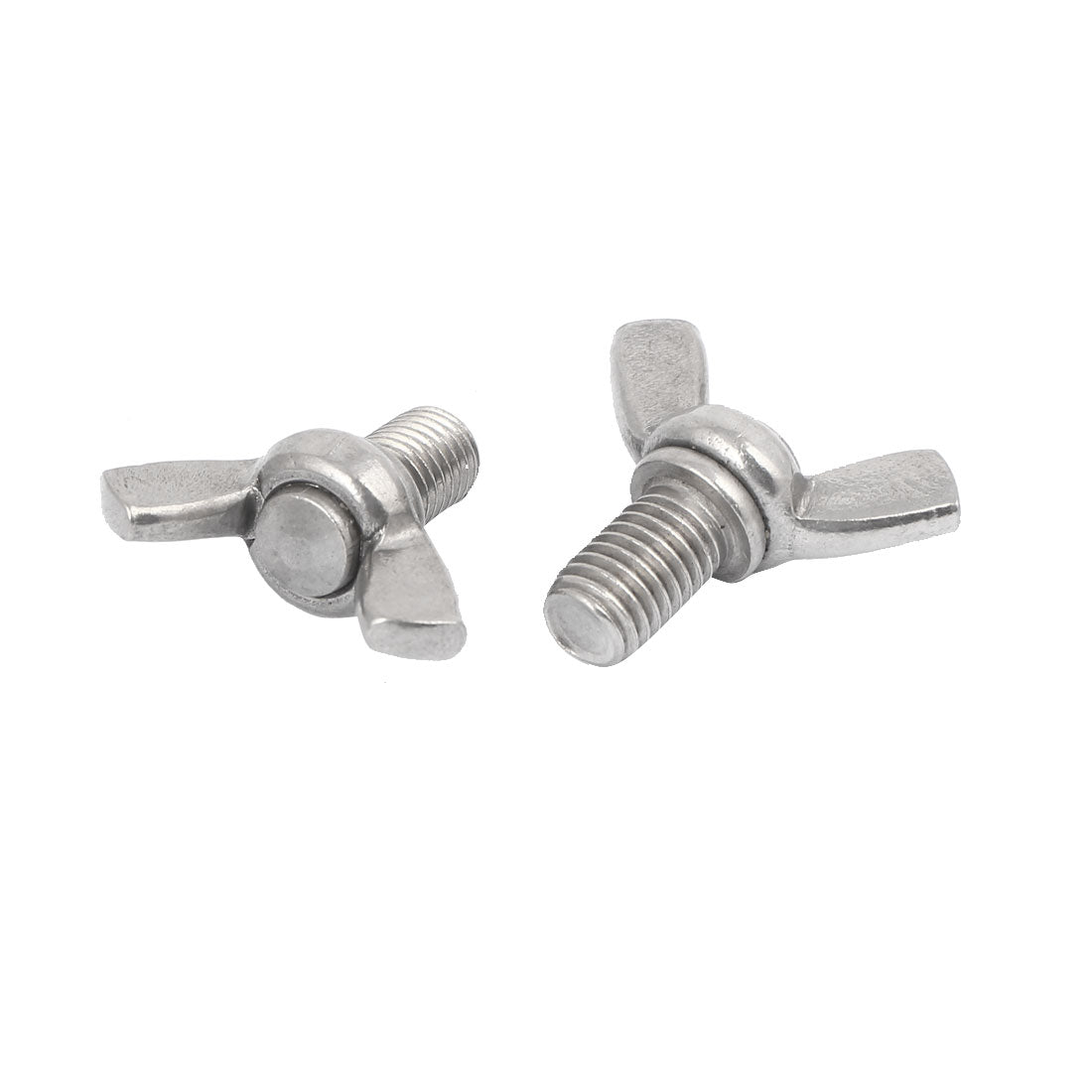 Harfington 304 Stainless Steel Wing Butterfly Thumb Screw Silver Tone Metric M10 x 16mm 2pcs