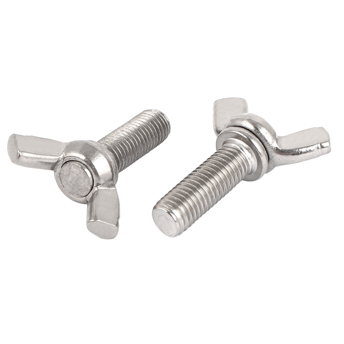 Harfington 304 Stainless Steel Butterfly Wing Nut Screw Metric M10 x 30mm 2pcs
