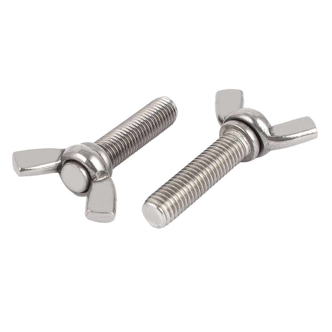 Harfington 304 Stainless Steel Butterfly Wing Nut Screw Silver Tone M10 x 40mm 2pcs