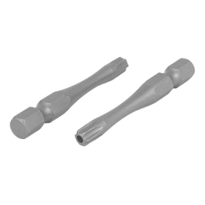 Harfington 50mm Long T27 Tip 7mm Hex Shank Magnetic Torx Security Screwdriver Bit 5pcs