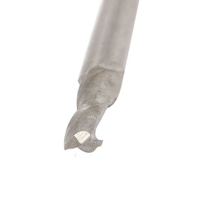 Harfington 5mm Cutting Dia 2 Spiral Flutes Straight Shank Cutter Tool HSS-AL End Mill