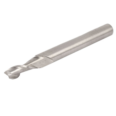 Harfington 5mm Cutting Dia 2 Spiral Flutes Straight Shank Cutter Tool HSS-AL End Mill