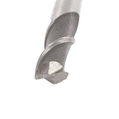 Harfington 8mm Cutting Dia 2 Spiral Flutes Straight Shank Cutter Tool HSS-AL End Mill
