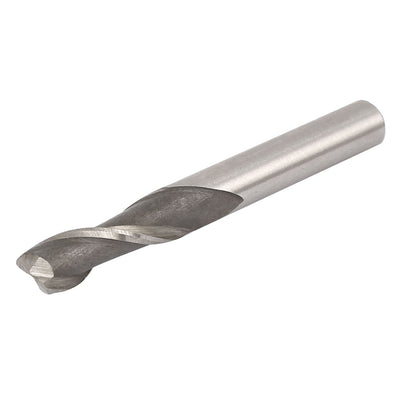 Harfington 8mm Cutting Dia 2 Spiral Flutes Straight Shank Cutter Tool HSS-AL End Mill