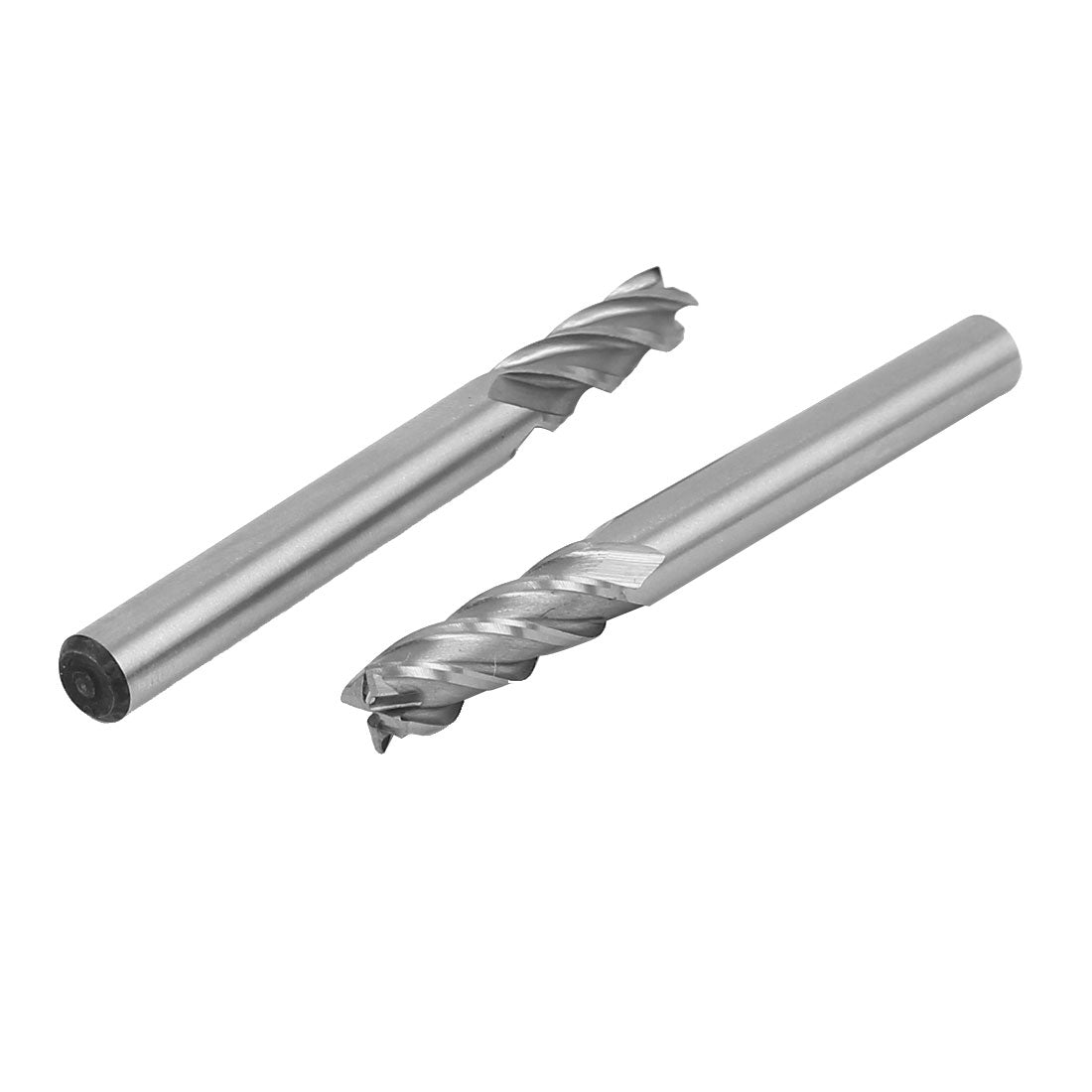 Harfington 1/4" Cutting Dia 4 Spiral Flutes Straight Shank Cutter Tool HSS-AL End Mill Bit 2pcs