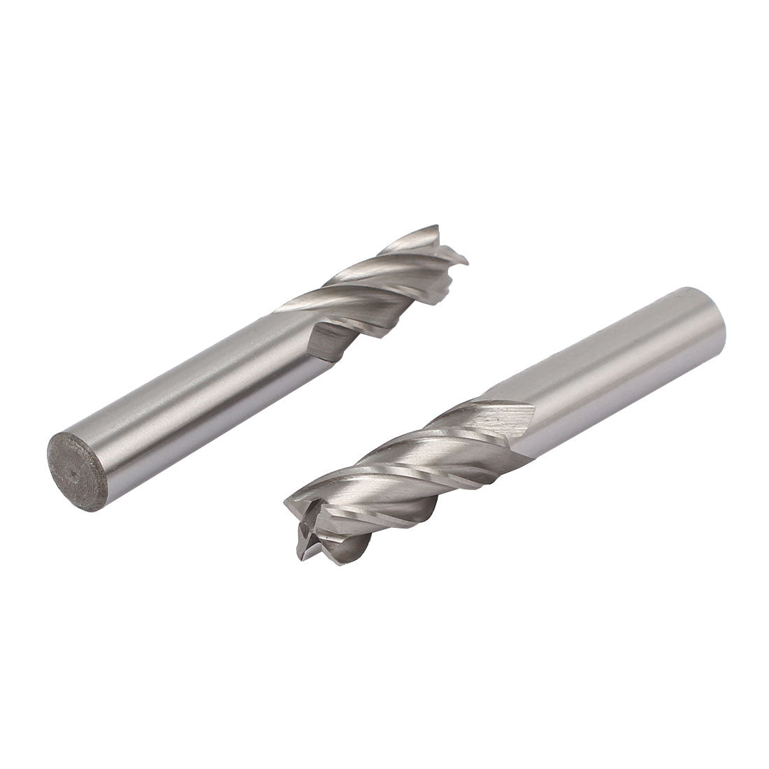 Harfington 1/2" Cutting Dia 4 Spiral Flutes Straight Shank Cutter Tool HSS-AL End Mill Bit 2pcs