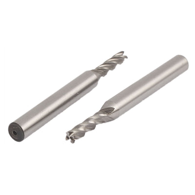 Harfington 5/32" Cutting Dia 4 Flutes Straight Shank HSS-AL End Mill Router Bit 2pcs