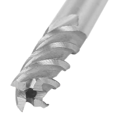 Harfington 1/4" Cutting Dia 4 Flutes Straight Shank HSS-AL End Mill Router Bit 2pcs