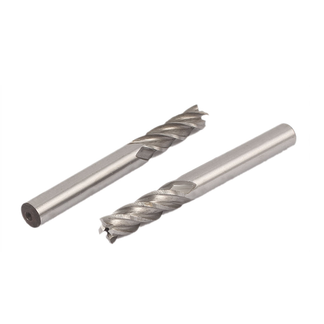 Harfington 1/4" Cutting Dia 4 Flutes Straight Shank HSS-AL End Mill Router Bit 2pcs