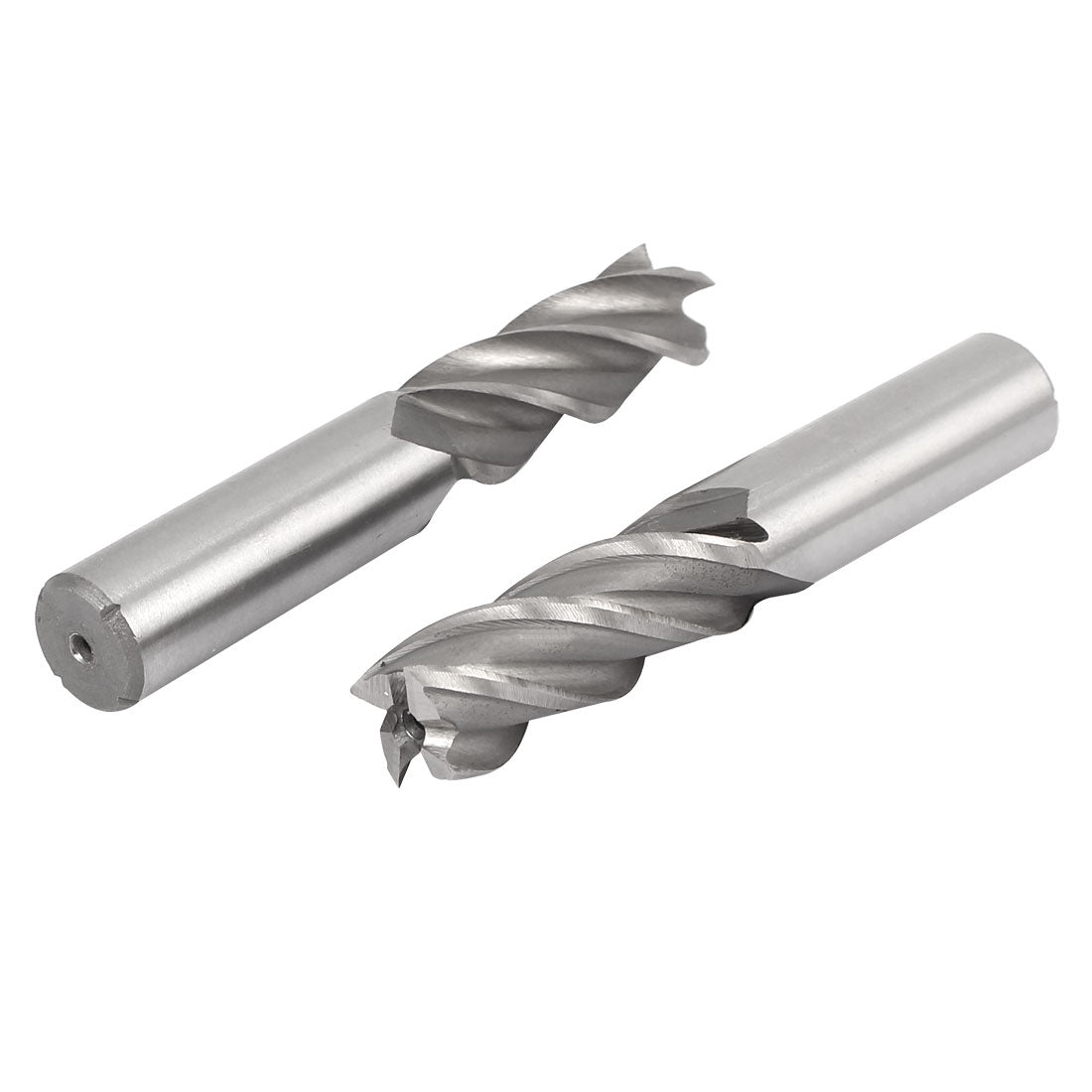 Harfington 5/8" Cutting Dia 4 Flutes Straight Shank HSS-AL End Mill Router Bit 2pcs