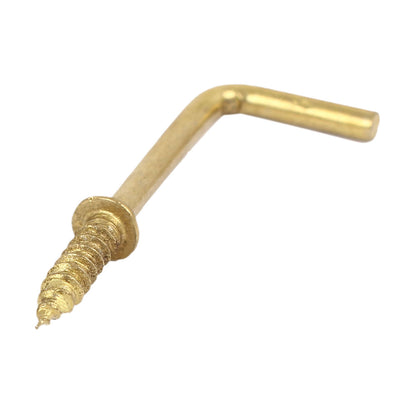 Harfington 39mm x 14mm L Shaped Shoulder Screw Dresser Dress Cup Hook Hanging Hanger 20PCS