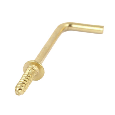 Harfington 47mm x 16mm x 3mm L Shaped Shoulder Straight Dresser Cup Hook Hanger 20PCS