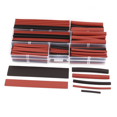 Harfington 150pcs Insulated Heat Shrink Tubing Shrinkable Tube Sleeving Wrap Black Red