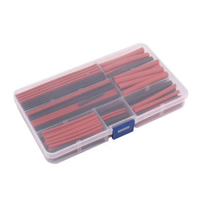 Harfington 150pcs Insulated Heat Shrink Tubing Shrinkable Tube Sleeving Wrap Black Red