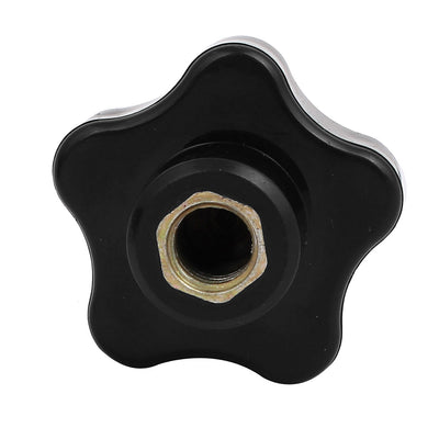 Harfington M10 Female Thread 50mm Dia Bakelite Knobs Handle Machine Tool Black 5Pcs