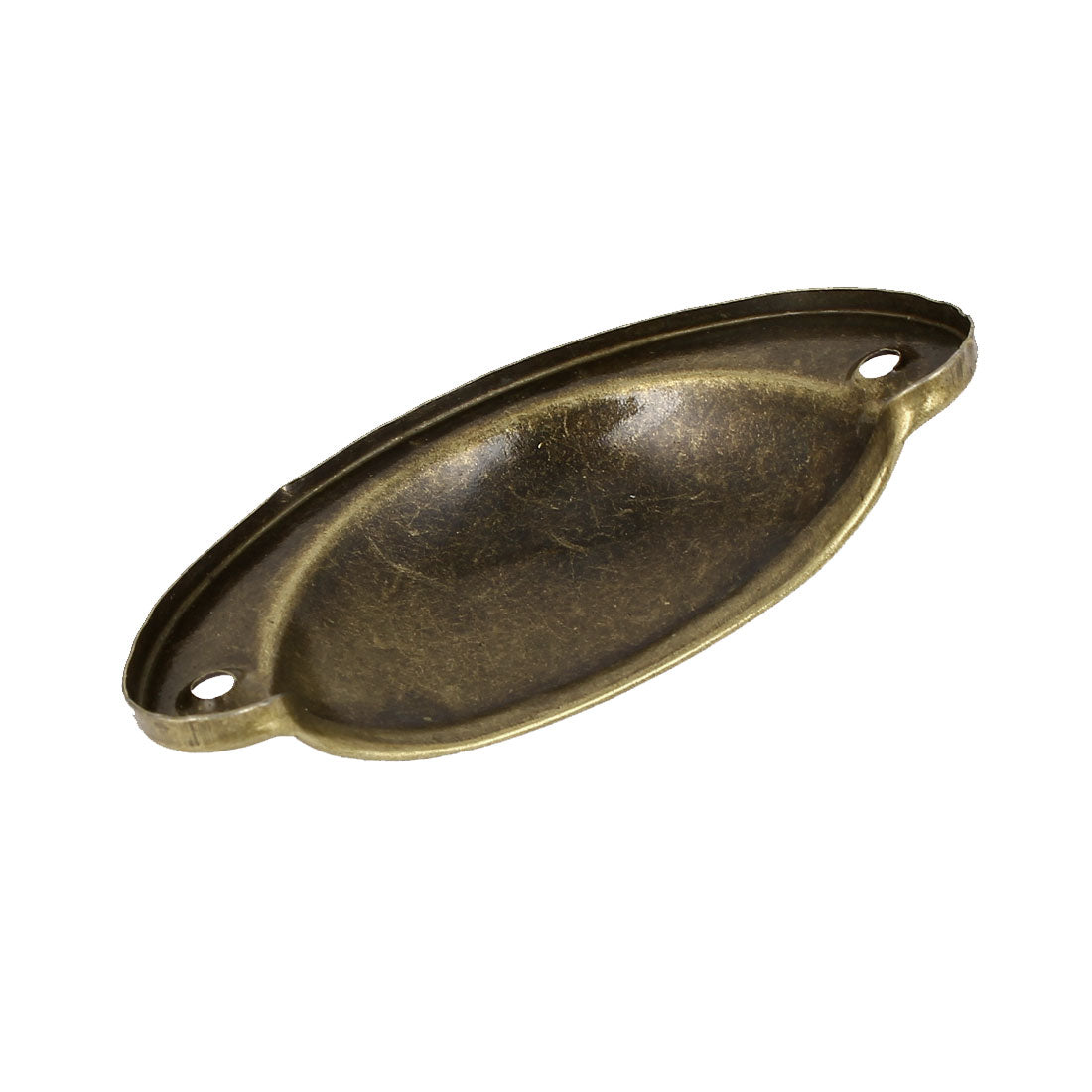 uxcell Uxcell 82mm Long Screw Mounted Metal Pull Handles Brass Tone 5 Pcs for Furniture