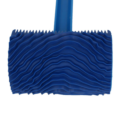 Harfington MS16 4" Home Wooden Wall Plastic Handle Rubber Wood Graining Paint Tool Blue