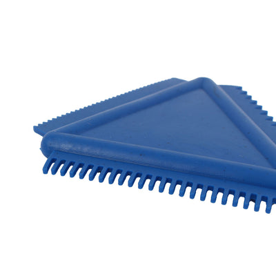 Harfington MS14 Wall Art Rubber Wood Graining Tool Triangular Scraper 8.5cmx8cm Blue