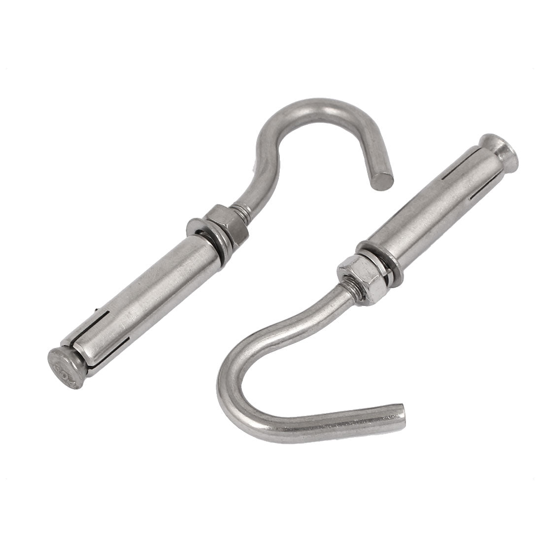 Harfington 5pcs 304 Stainless Steel Expansion Anchor Bolt Open Cup Hooks M6