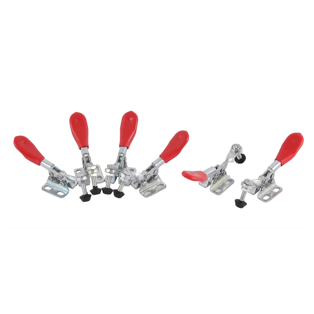 Harfington Horizontal Quick Release Metal Twisted Bar Plastic Wrap Handle Welding Fix Tool Toggle Clamp 6pcs