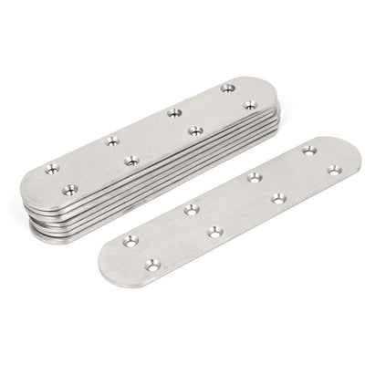 Harfington 170mm x 38mm Stainless Steel Flat Corner Brace Fixed Plate Repair Brackets 8 Pcs