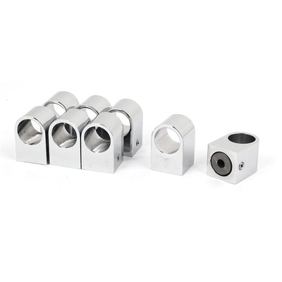 Harfington 16.5mm Diameter Metal Wall Mounted Pipe Rod Curtain Clothes Lever Bracket 8pcs