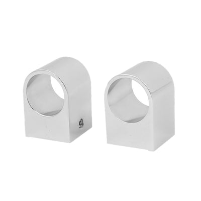 Harfington 19.5mm Diameter Metal Wall Mounted Pipe Rod Curtain Clothes Lever Bracket 2pcs