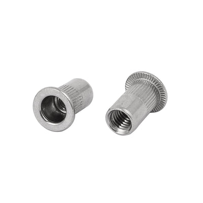 Harfington M5 x 13mm 304 Stainless Steel Knurled Rivet Nut Insert Nutsert 100PCS