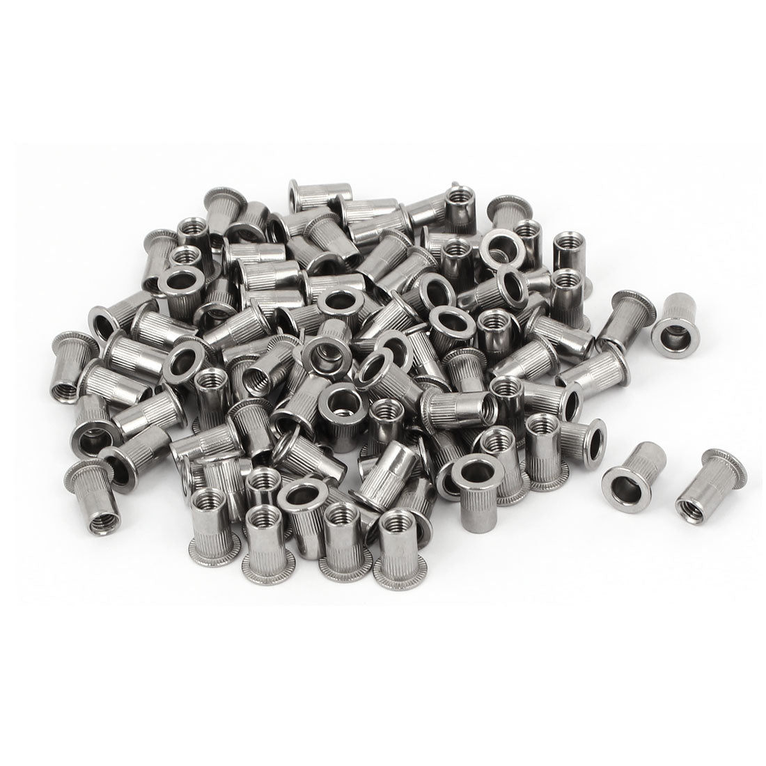 Harfington M5 x 13mm 304 Stainless Steel Knurled Rivet Nut Insert Nutsert 100PCS