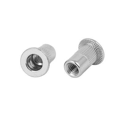 Harfington M3 x 0.5mm 304 Stainless Steel Stripe Blind Rivet Nut Insert  100PCS