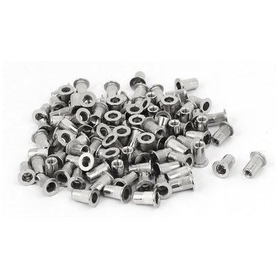 Harfington M3 x 0.5mm 304 Stainless Steel Stripe Blind Rivet Nut Insert  100PCS