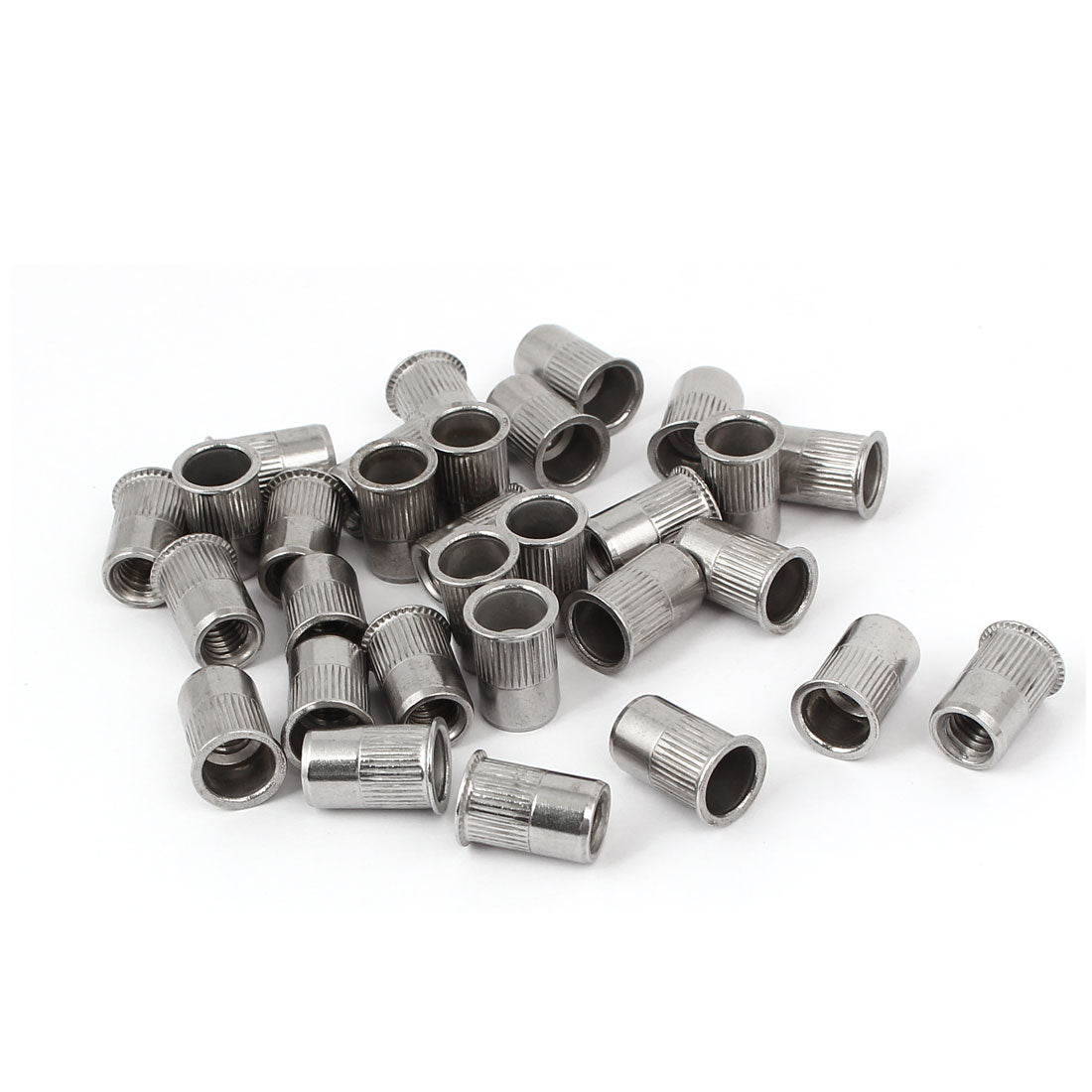 Harfington M6 x 14mm Knurled Countersunk Head Blind Rivet Nut Insert  30PCS