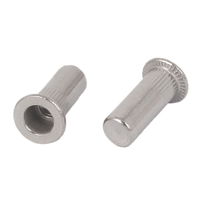 Harfington M4x16mm 304 Stainless Steel Straight Knurled Closed End Rivet Nut Fastener 30pcs