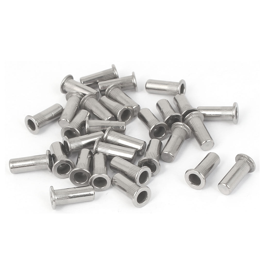 Harfington M4x16mm 304 Stainless Steel Straight Knurled Closed End Rivet Nut Fastener 30pcs