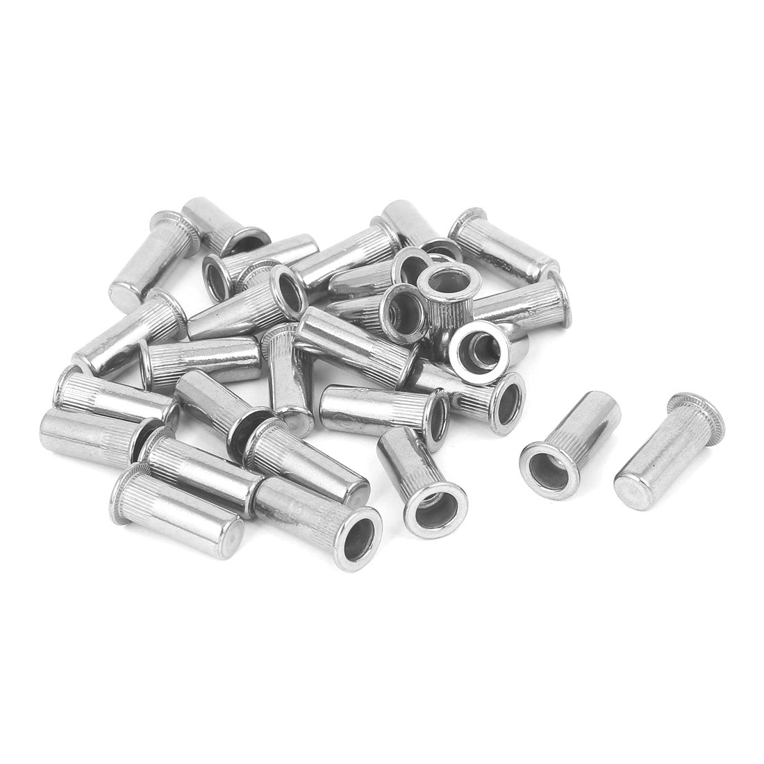 Harfington M6x23mm 304 Stainless Steel Straight Knurled Closed End Rivet Nut Fastener 30pcs
