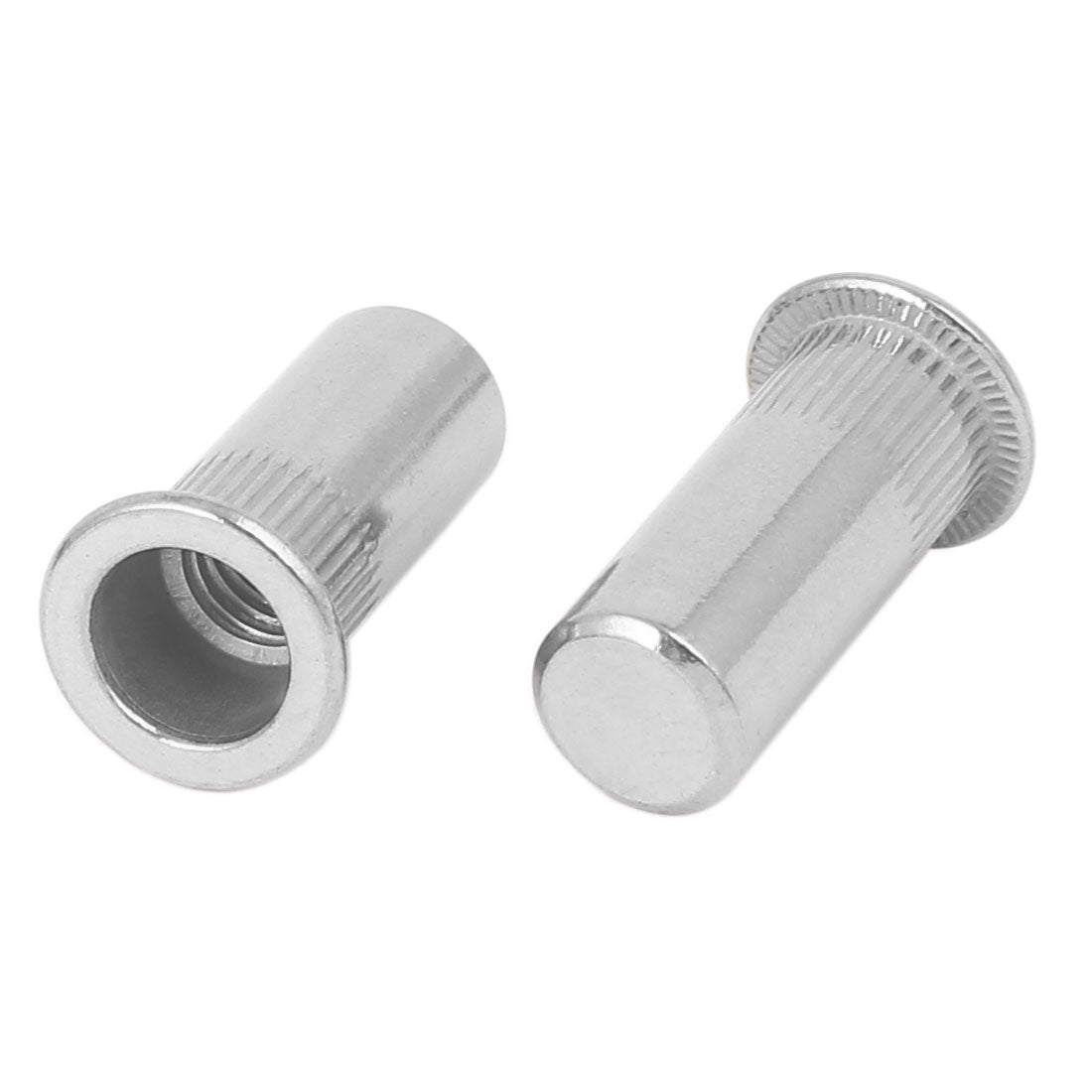 Harfington M8x27mm 304 Stainless Steel Straight Knurled Closed End Rivet Nut Fastener 10pcs