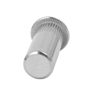 Harfington M8x27mm 304 Stainless Steel Straight Knurled Closed End Rivet Nut Fastener 10pcs