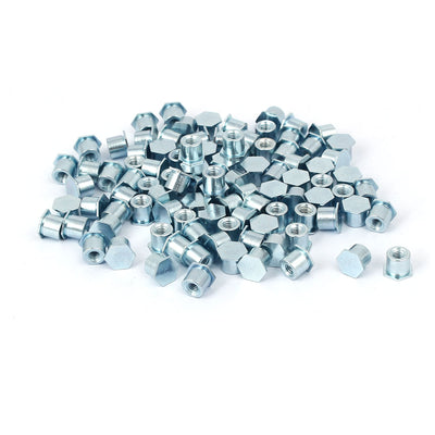 Harfington M3 x 5mm Female Thread Hexagon Head Blind Hole Self Clinching Standoffs 100 Pcs