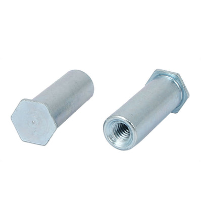 Harfington M3x15mm Hex Head Zinc Plated Carbon Steel Blind Self Clinching Standoff 100pcs