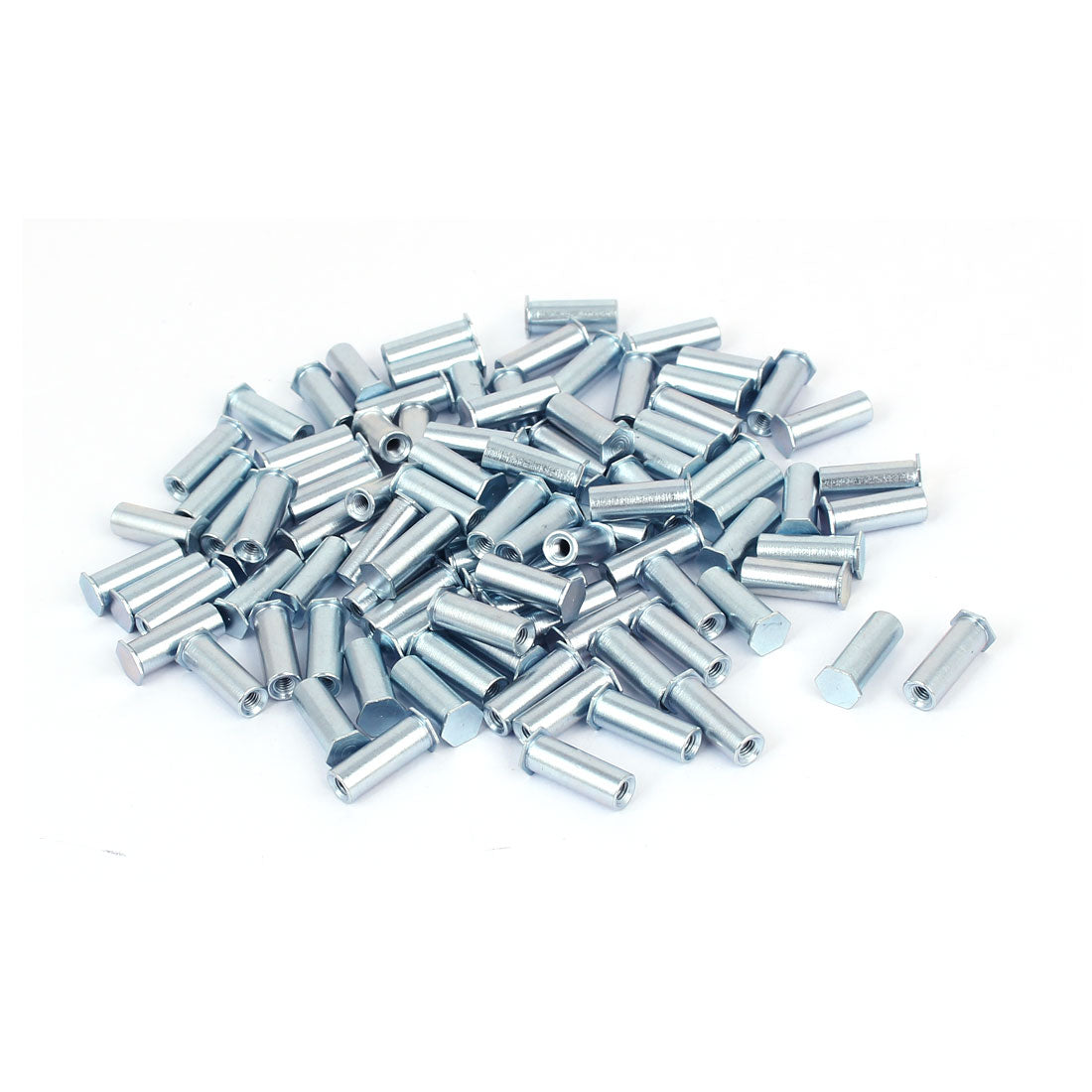 Harfington M3x15mm Hex Head Zinc Plated Carbon Steel Blind Self Clinching Standoff 100pcs