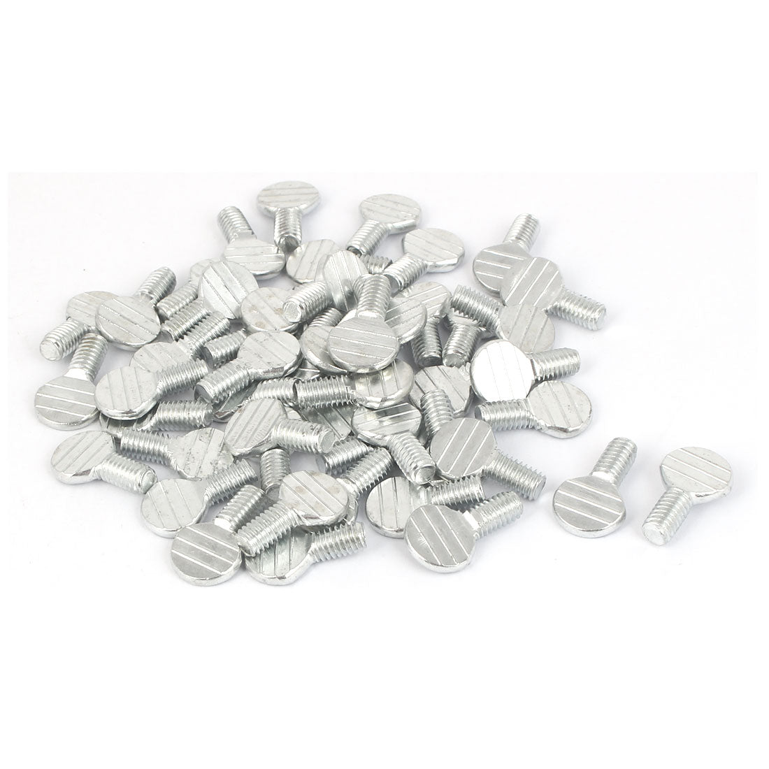 Harfington M6 x 10mm Machine Threaded Carbon Steel Racket Thumb Screws Bolts 50 Pcs