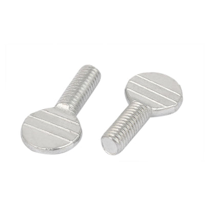 Harfington M6 x 16mm Fully Thread Carbon Steel Fingertight Racket Thumb Screws 50 Pcs