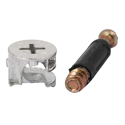 Harfington 15mm Dia Eccentric Cam 40mm Long Bolt Furniture Connecting Fitting 20 Sets