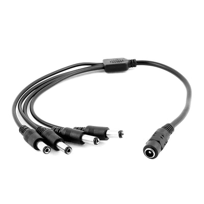 Harfington 1 DC Female to 4 DC Male 5.5 x 2.1mm Power Distribution Cable For CCTV Camera