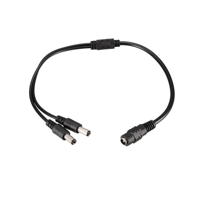 Harfington 1 DC Female to 2 DC Male 5.5 x 2.1mm Power Cable Extension Wire For CCTV Camera