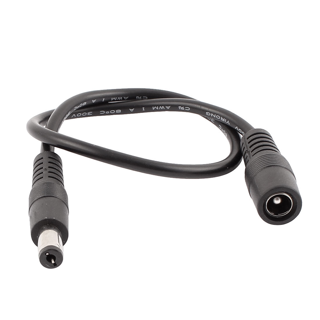 Harfington 0.3 Meter 0.9ft DC Male to Female 5.5 x 2.1mm Cable Extension Connector For CCTV Camera